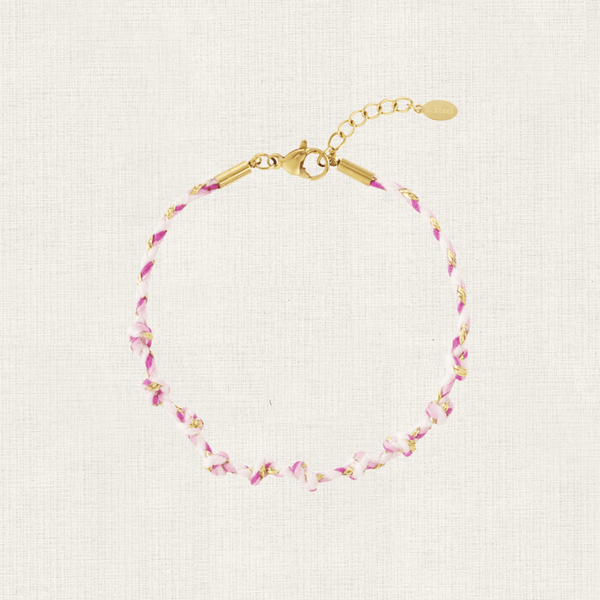 Armband Basis Surfkoord Roze