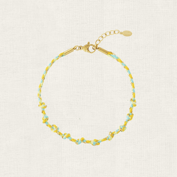 Armband Basis Surfkoord Geel