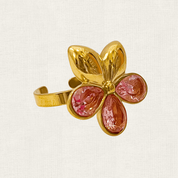 Ring Big Bloom Pink