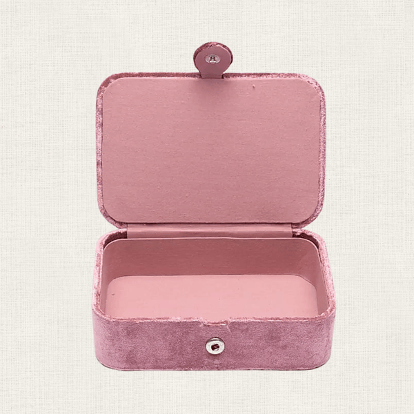 Opbergdoosje Velvet Levensboom Roze