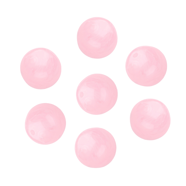 15mm Acryl Kraal Marble Roze - 1 stuk