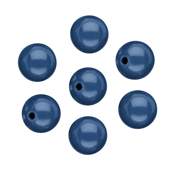 15mm Acryl Kraal Navy Blauw - 1 stuk