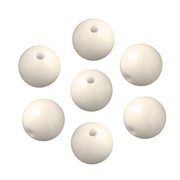 15mm Acryl Kraal Off White - 1 stuk