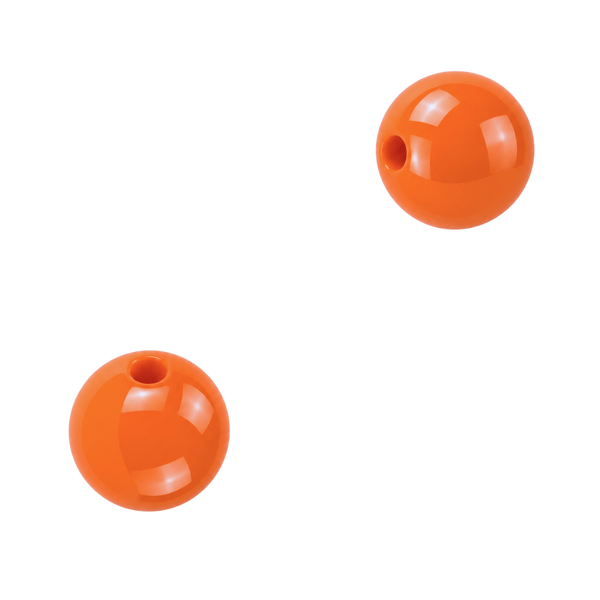 12mm Acryl Kralen Rond Oranje - 10 stuks