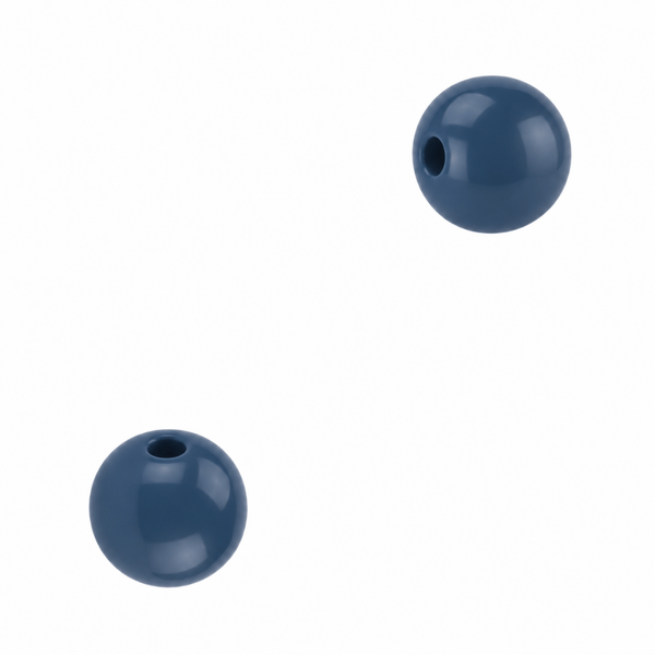 12mm Acryl Kralen Navy Blauw - 10 stuks