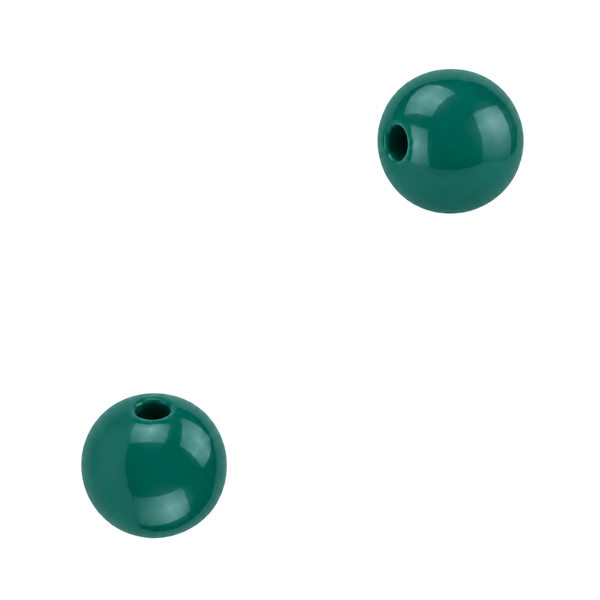 12mm Acryl Kralen Donker Groen - 10 stuks