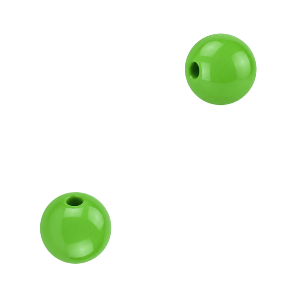 12mm Acryl Kralen Licht Groen - 10 stuks