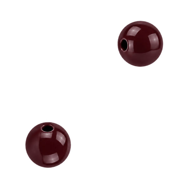 12mm Acryl Kralen Rood Bruin - 10 stuks