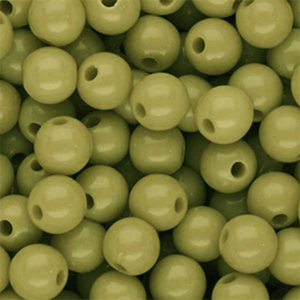 10mm Acryl Kralen Olijf Groen - 15 stuks