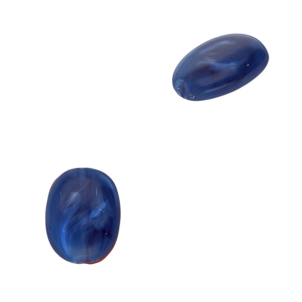 Acryl Kraal Ovaal Donker Blauw 19x15mm - 1 stuk