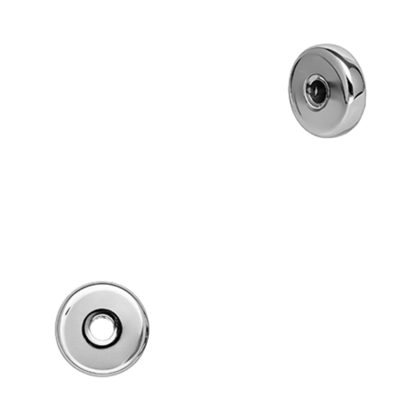 Acryl Kraal Disc Zilver 12mm - 1 stuk