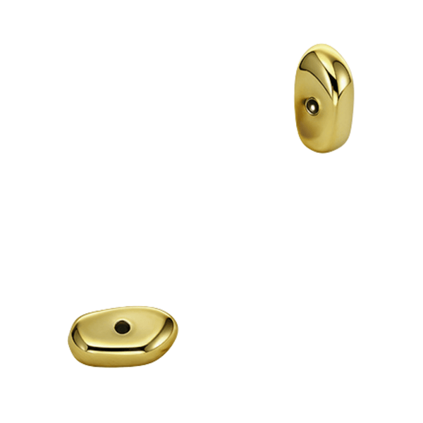 Acryl Kraal Disc Nugget Goud 9x14mm - 1 stuk