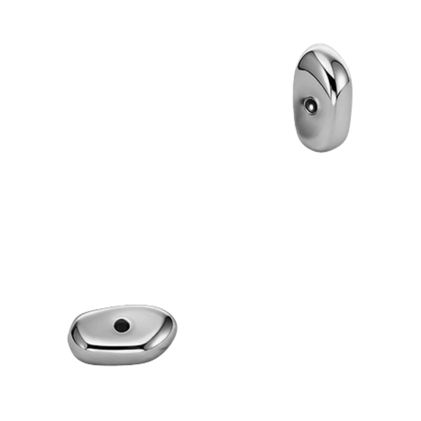 Acryl Kraal Disc Nugget Zilver 9x14mm - 1 stuk