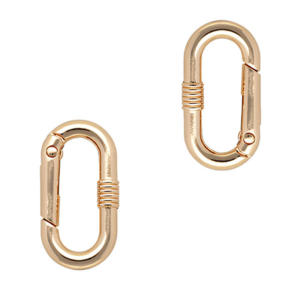 Sleutelhanger Ovaal 32.5mm Goud - 1 Stuk