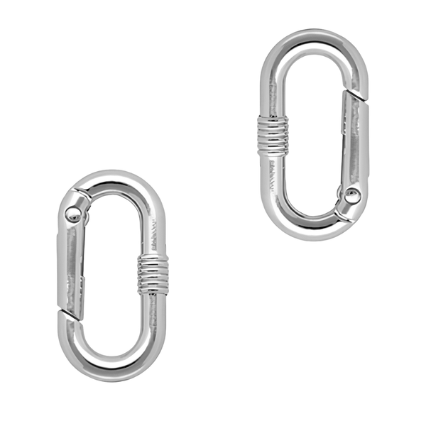 Sleutelhanger Ovaal 32.5mm Zilver - 1 Stuk