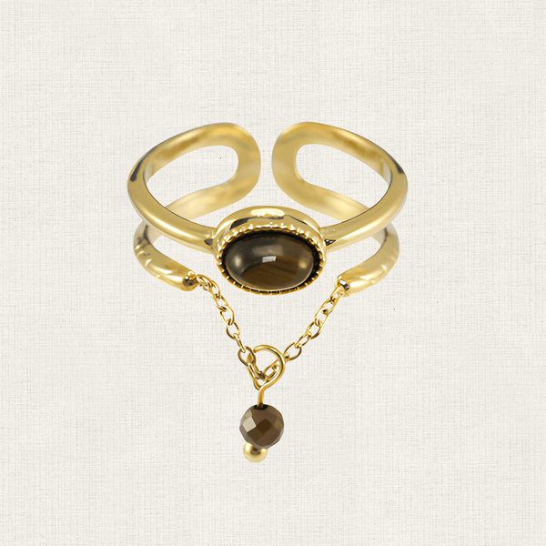 Ring Gem Brown