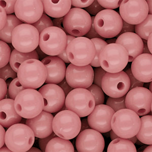 10mm Acryl Kralen Oud Roze - 15 stuks
