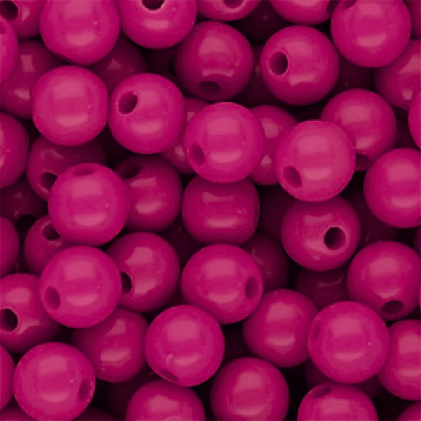 10mm Acryl Kralen Magenta  - 15 stuks