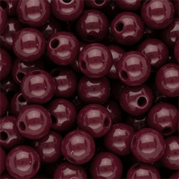 10mm Acryl Kralen Rood Bruin - 15 stuks