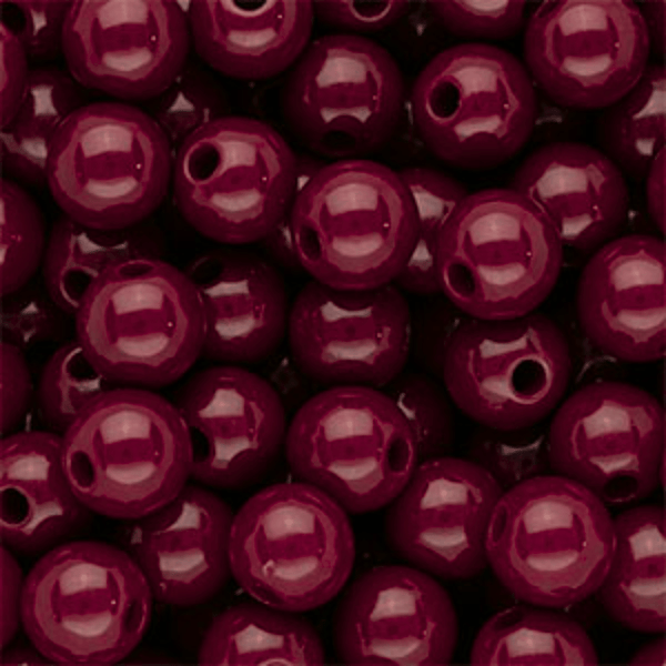 10mm Acryl Kralen Burgundy Rood - 15 stuks