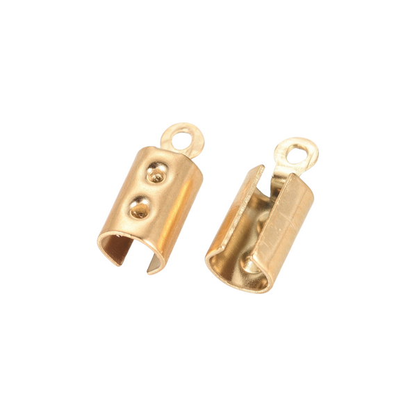 Veterklemmen (Stainless steel) 3.5mm Goud - 10 stuks