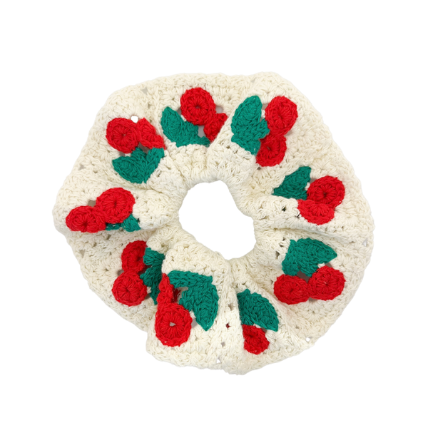 Scrunchie Gehaakt XL Kersen