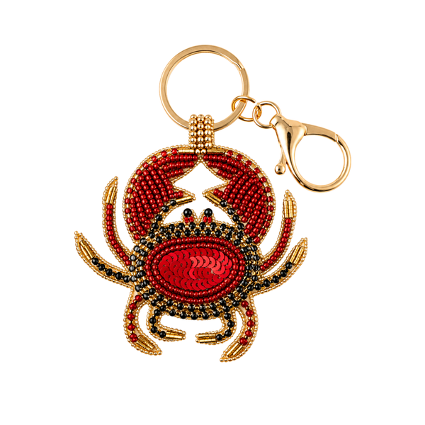Sleutelhanger Kralen Krab - Rood Goud