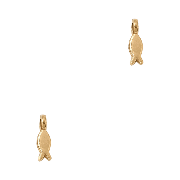 Bedel (Stainless Steel) Visje 10mm Goud - 1 stuk