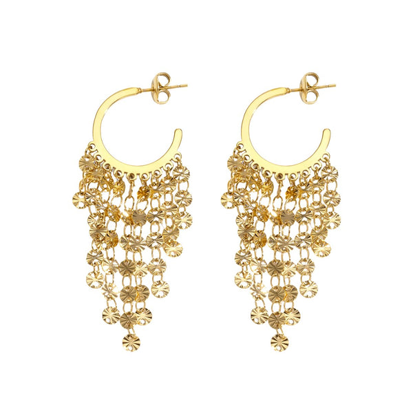 Oorbellen Stud Dangle Coins