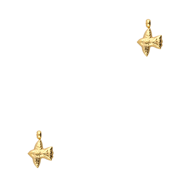 Bedel (Stainless Steel) Vogel Duif 10.5mm Goud - 1 stuk