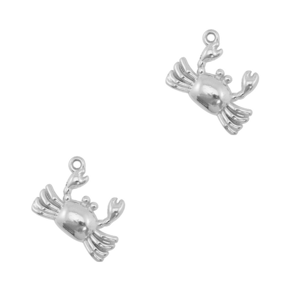 Bedel (Stainless Steel) Krabbetje 18mm Zilver - 1 stuk