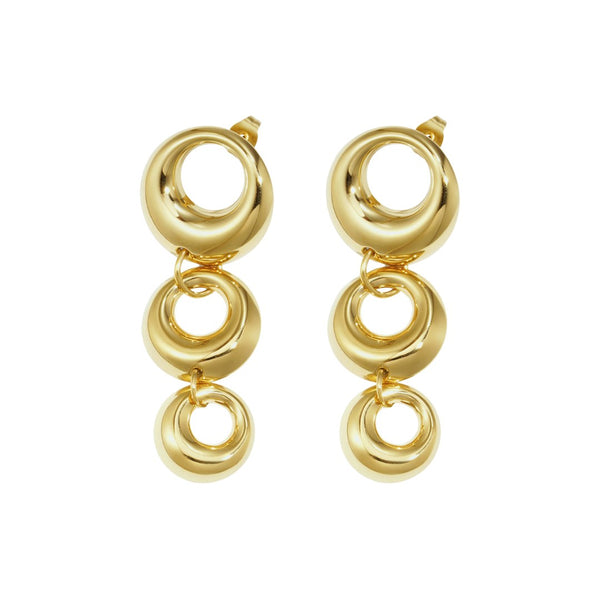 Oorbellen Stud Triple Circles