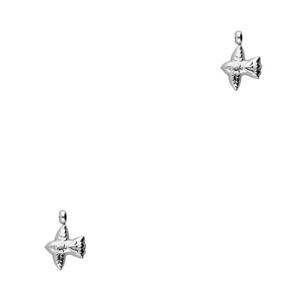 Bedel (Stainless Steel) Vogel Duif 10.5mm Zilver - 1 stuk