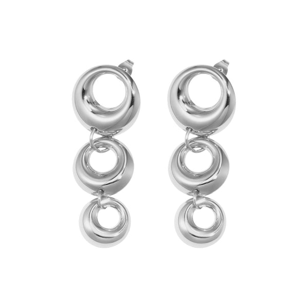 Oorbellen Stud Triple Circles