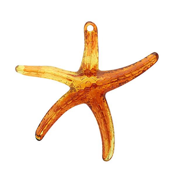 Statement Hanger Zeester 8cm Amber Bruin - 1 Stuk
