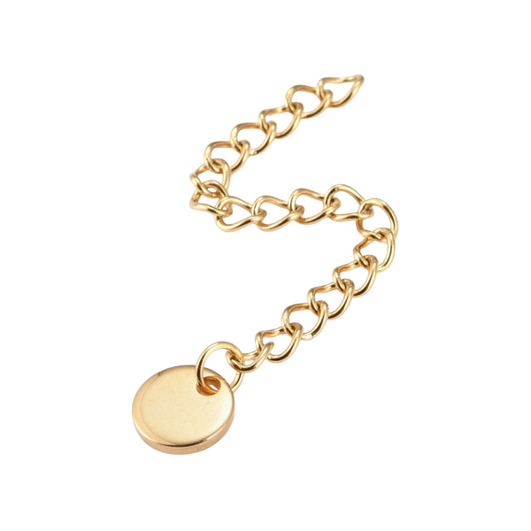 Verlengstukje Coin (stainless steel) Goud - 1 stuk