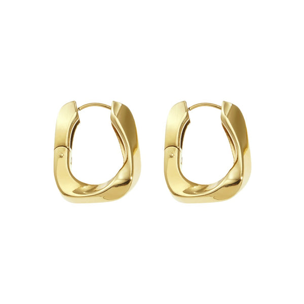 Oorbellen Hoop Rectangle Twist