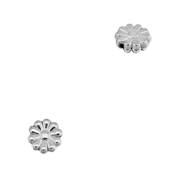 Metalen Kraal (Stainless steel) Bloem 8.5x8.5mm Zilver - 1 stuk