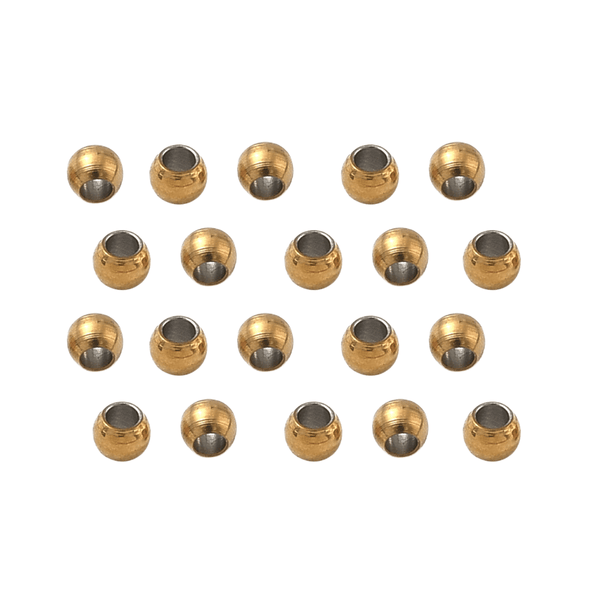Metalen Kralen (stainless steel) 6mm Goud - 15 stuks
