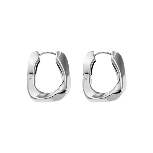 Oorbellen Hoop Rectangle Twist