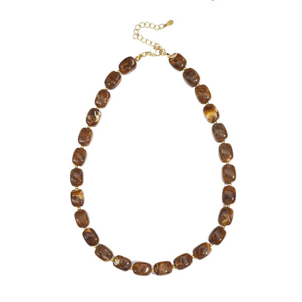 Ketting Retro Beads Brown