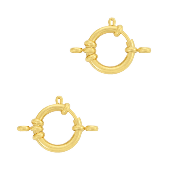 Boeislot Luxe 16mm (stainless steel) Goud - 1 stuk