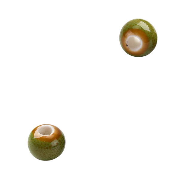 Keramiek Kraal Olijf Groen 6mm - 1 stuk