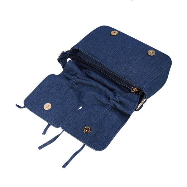 Tas Denim Double Bow