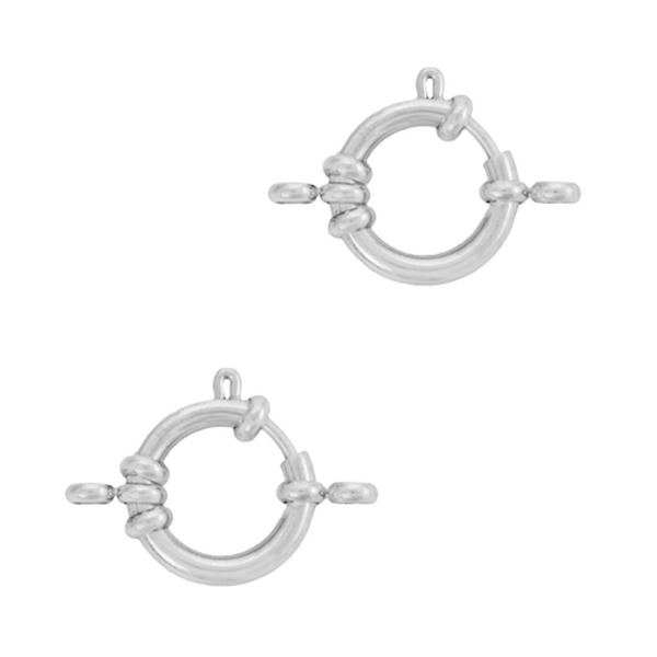 Boeislot Luxe 16mm (stainless steel) Zilver - 1 stuk
