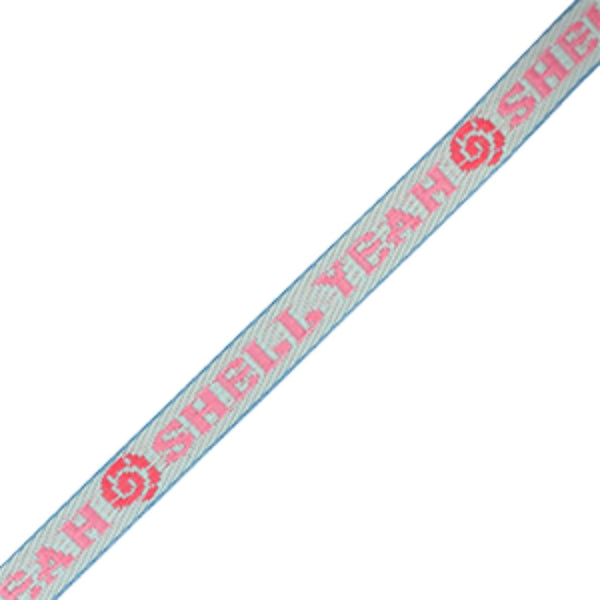 Lint Shell Yeah Lichtblauw Roze - 1 meter