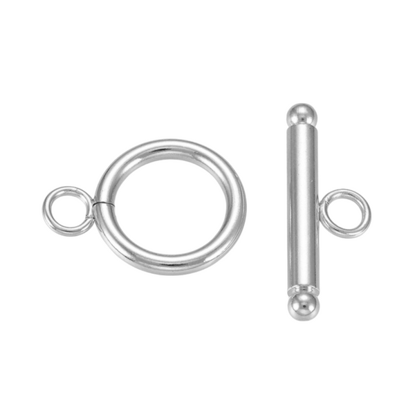 Kapittelslot 14mm (stainless steel) Zilver - 1 stuk