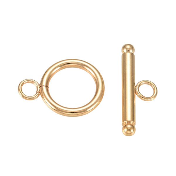 Kapittelslot 14mm (stainless steel) Goud - 1 stuk