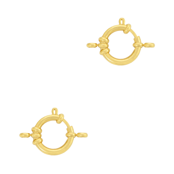 Boeislot Luxe 12mm (stainless steel) Goud - 1 stuk