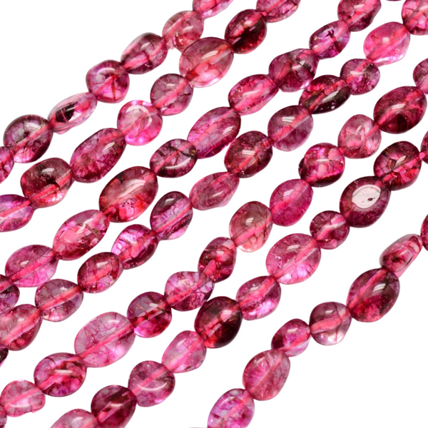 Natuursteen Kralen Nugget Crackle Kwarts Roze 10mm - 10 stuks